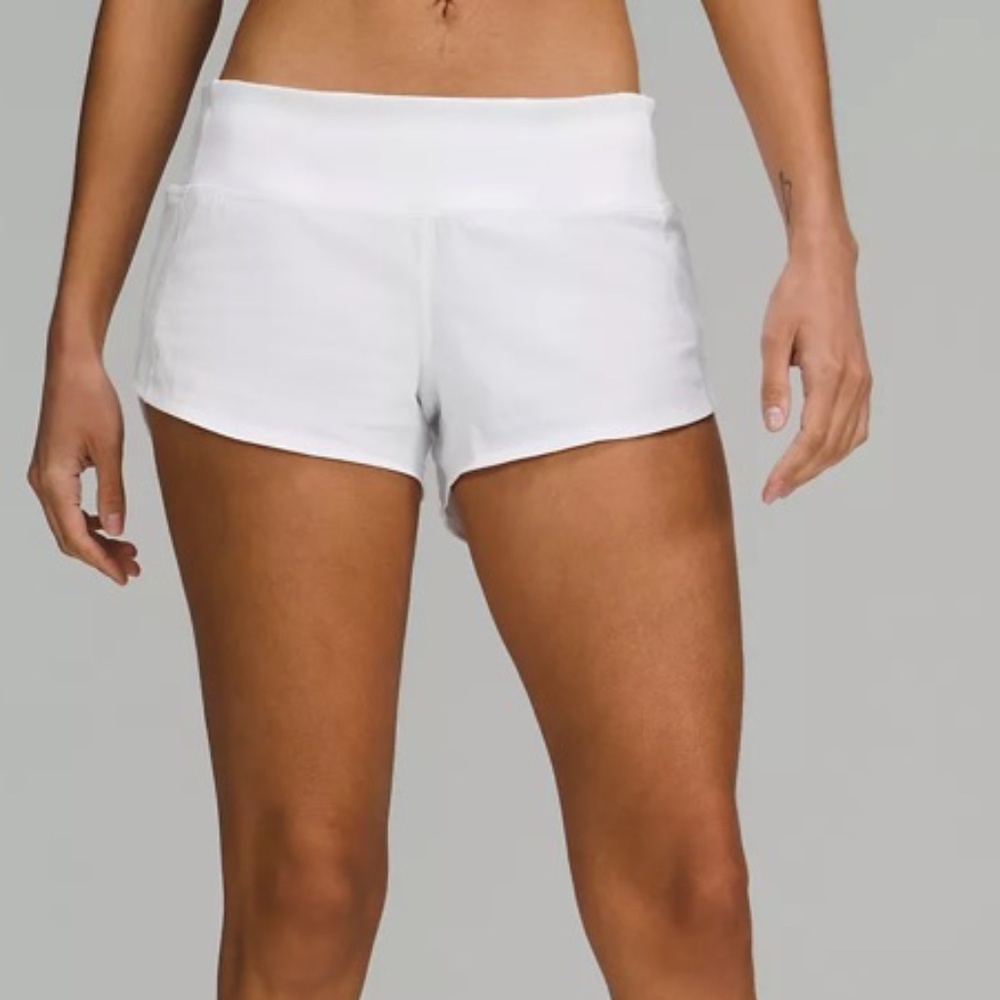 Lululemon White Running Shorts Size 4